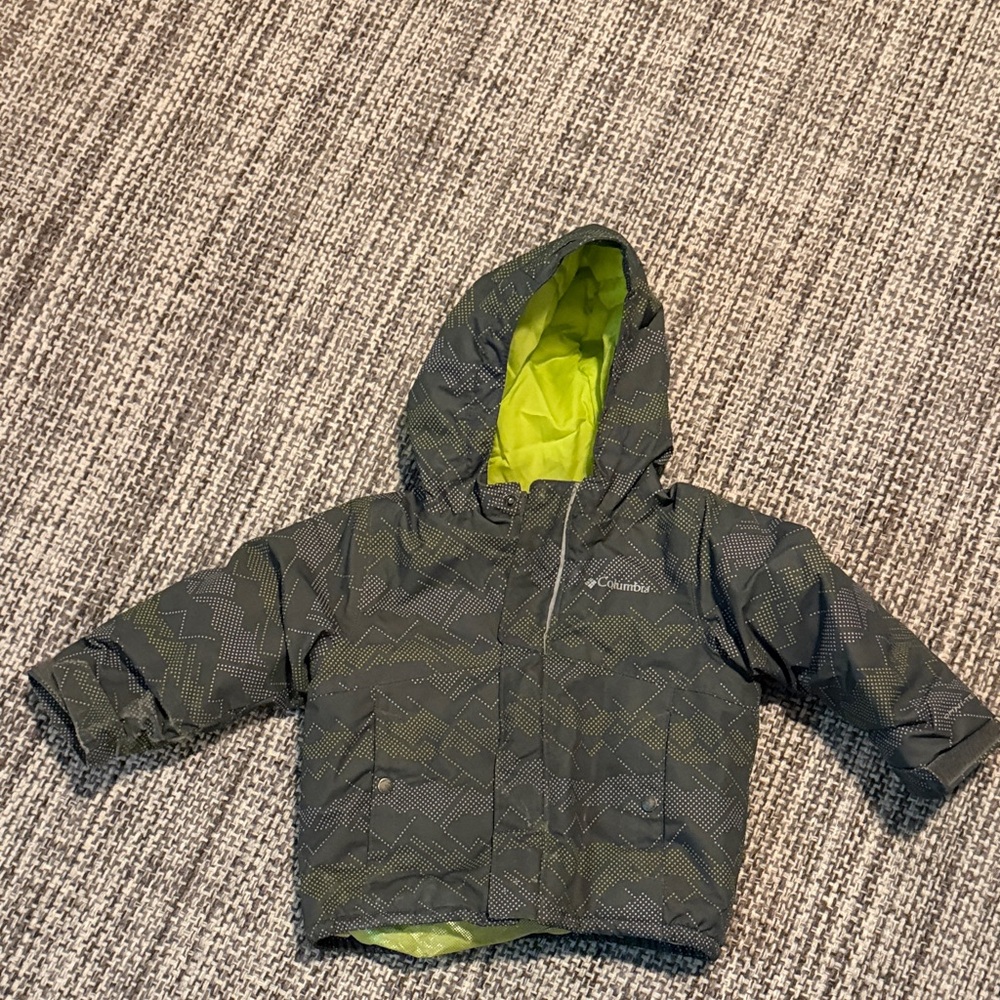 Columbia Patterned Jacket with Lime Lining